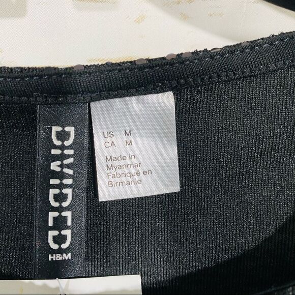 H&M women’s long sleeve black twist front dress Size M - Picture 3 of 7